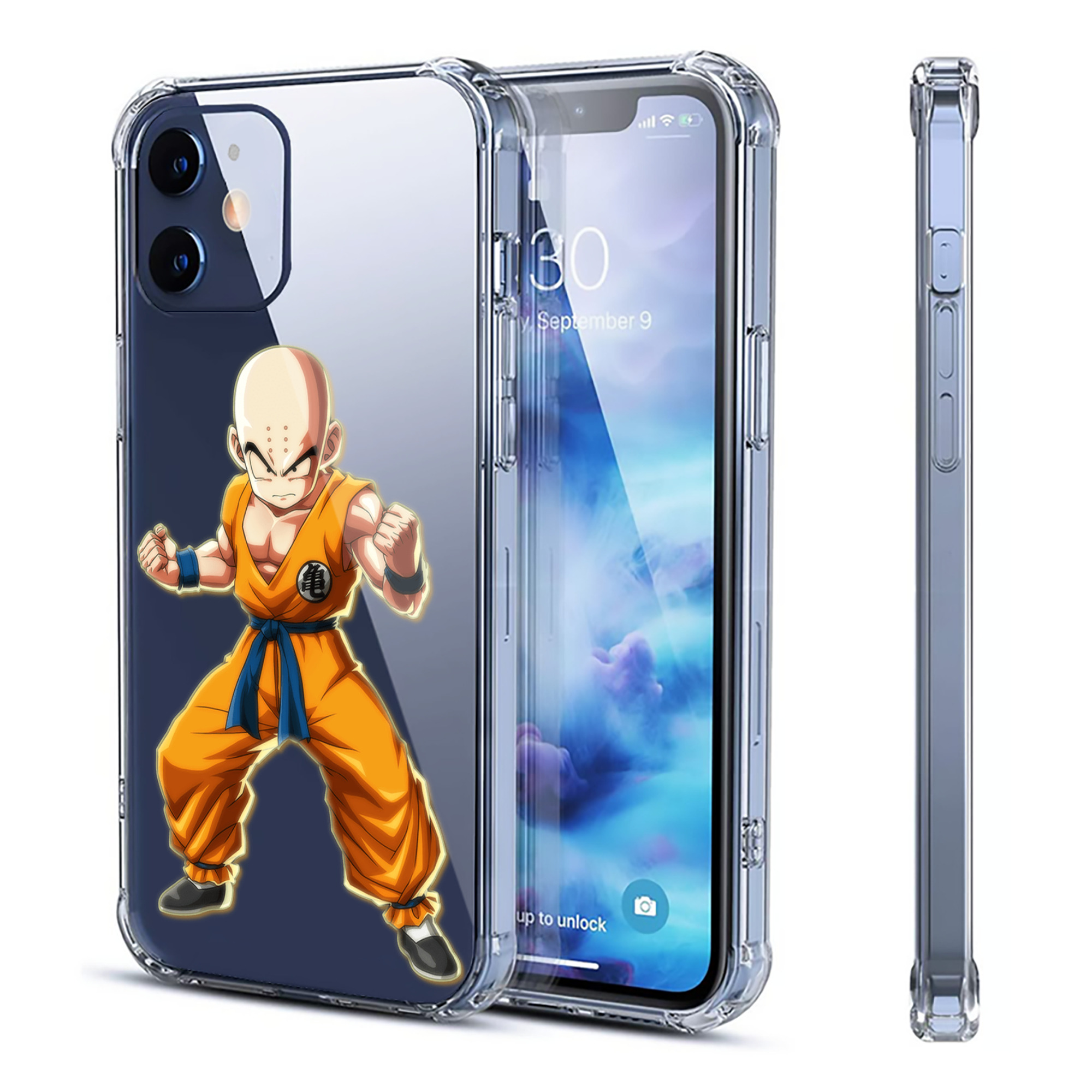 （画像用） ドラゴンボール クリリン DRAGON BALL krillin 【iPhone 12シリーズ対応】透明スマホケース（クリアソフトケース）